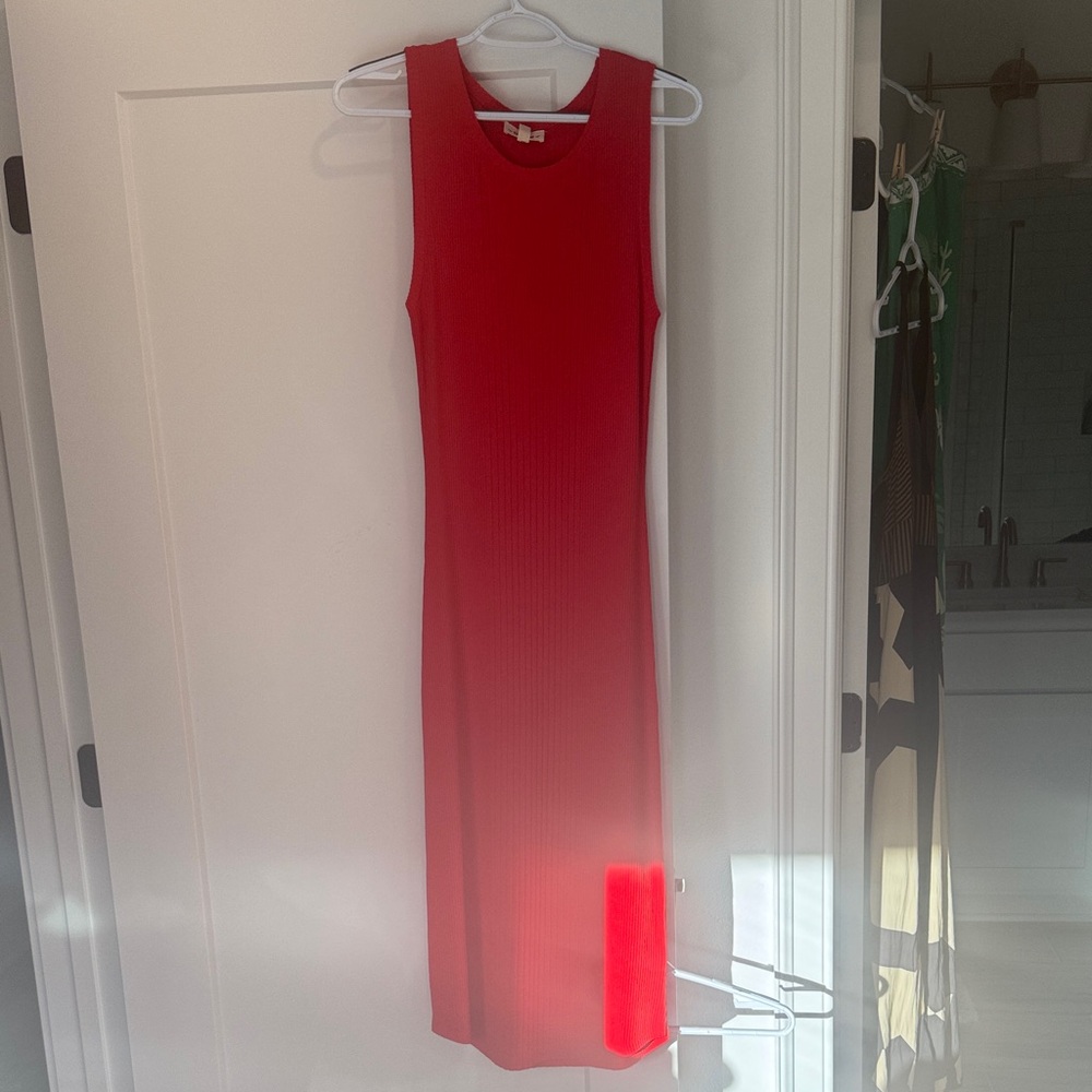 Eesome Vibrant Red Midi Dress